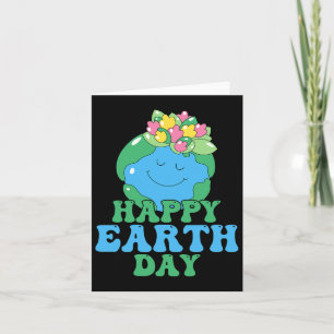 Lycklig Earth Day Shirt Cute Earth Day Manar Women Kort