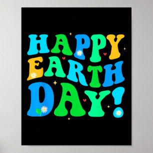 Lycklig Earth Day Shirt Cute Earth Day Manar Women Poster