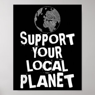 Lycklig Earth Day stöder din lokala planetshus i M Poster