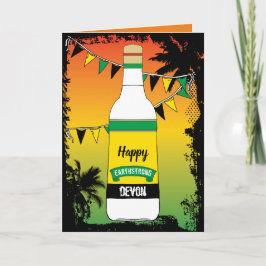 Lycklig Earthstrong Jamaican Birthday Hälsning Kort