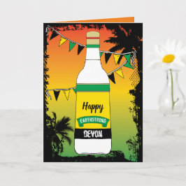 Lycklig Earthstrong Jamaican Birthday Hälsning Kort