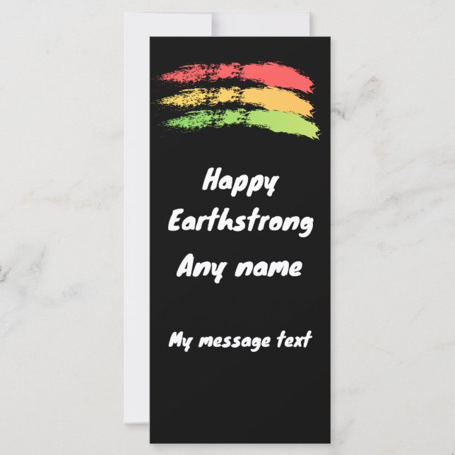 Lycklig Earthstrong Reggae Birthday Card (Framsida)