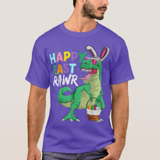 Lycklig Eastrawr Dinosaur Bunny ,Kids Boys Tre Öst T Shirt