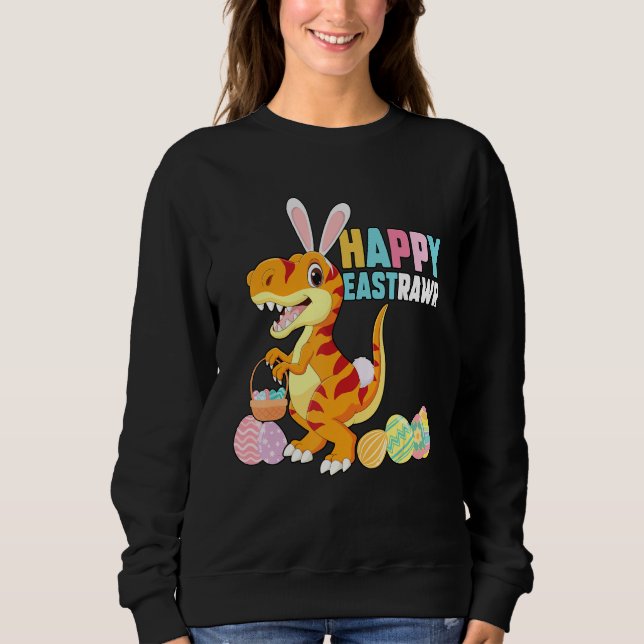 Lycklig Eastrawr Påsk T Shirt (Framsida)