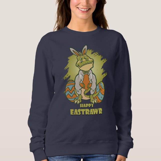 Lycklig Eastrawr | Sötskjorta för kvinnor T Shirt (Framsida)