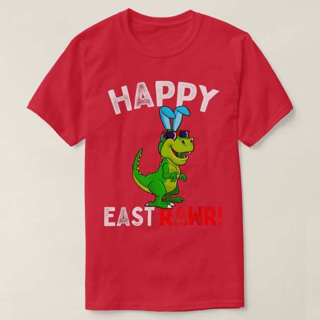 Lycklig Eastrawr t re Dinosaur Bunny Egg Costume E T Shirt (Design framsida)