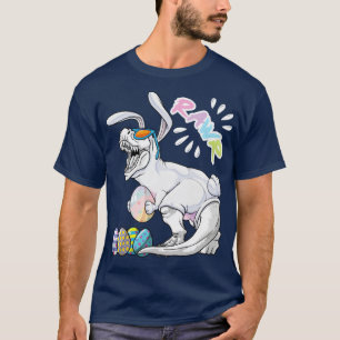 Lycklig Eastrawr T Rex Dinosaur Påskhare Egg Cos Shirt
