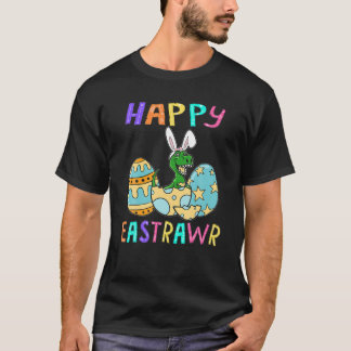 Lycklig Eastrawr T Rex Dinosaur Påskhare Egg Cos Shirt