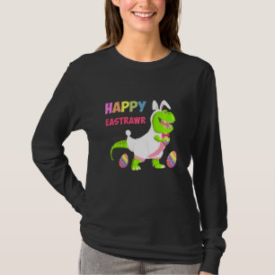 Lycklig Eastrawr t Rex Kids Shirt Dinosaur Påsk Bu