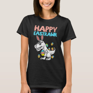 Lycklig Eastrawr Trex Dinosaur Småbarn Boys Kids E T Shirt