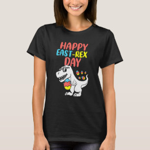 Lycklig Eastrawr Trex Dinosaur Småbarn Boys Kids E T Shirt