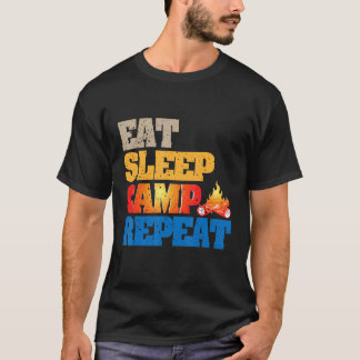 Lycklig Eat-vilolägerlägercamping Älskare T Shirt