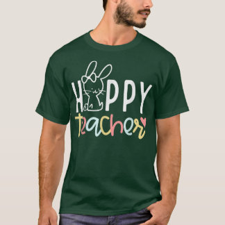 Lycklig Eater Cute Bunny Rabbit Teacher Lycklig Ea T Shirt