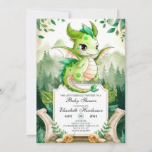 Lycklig Editable Dragon Baby Shower