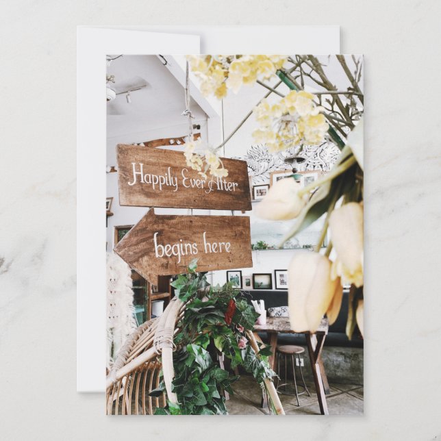 Lycklig efter Bröllop-hälsningskort Kort (Framsida)