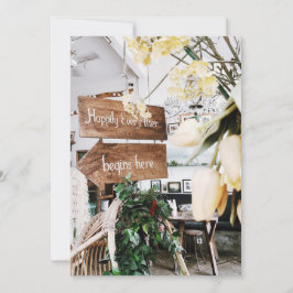 Lycklig efter Bröllop-hälsningskort Kort