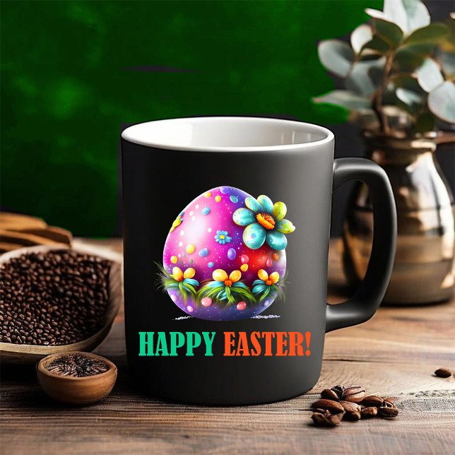 Lycklig Eggster - Påskägg Cute Två-Tonad Mugg (Skapare uppladdad)