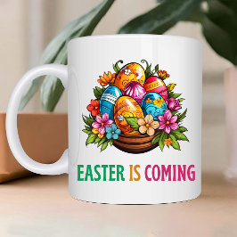 Lycklig Eggster - Påskägg Hunt Två-Tonad Mugg