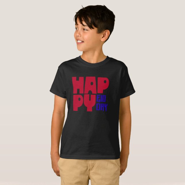Lycklig Eid dagT-tröja T-shirt (Hel framsida)