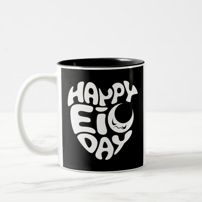 Lycklig Eid Day Två-Tonad Mugg (Vänster)
