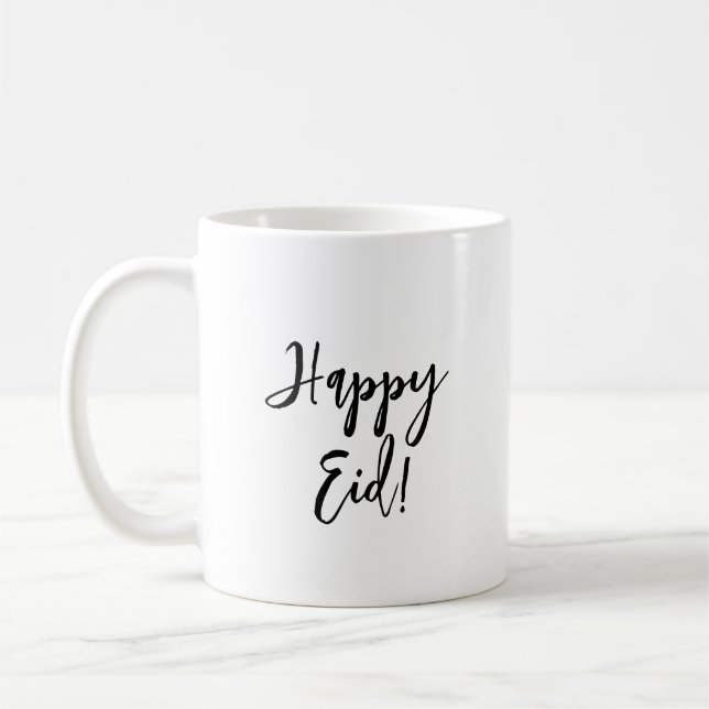 Lycklig Eid enkel minimalistisk Kaffemugg (Vänster)
