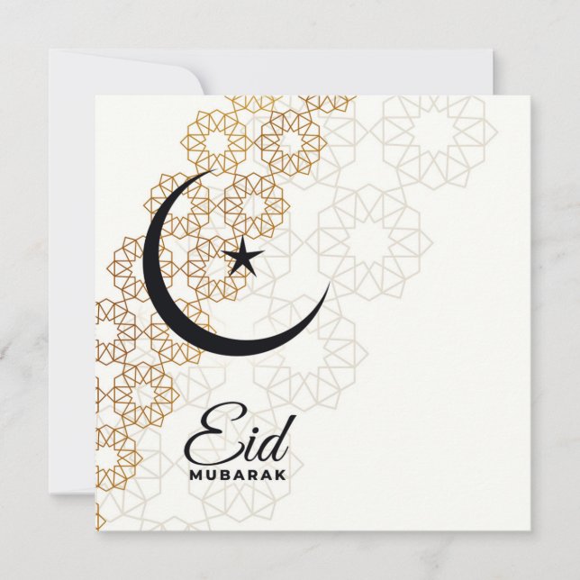Lycklig Eid Mubarak Helgdag Card Julkort (Framsida)