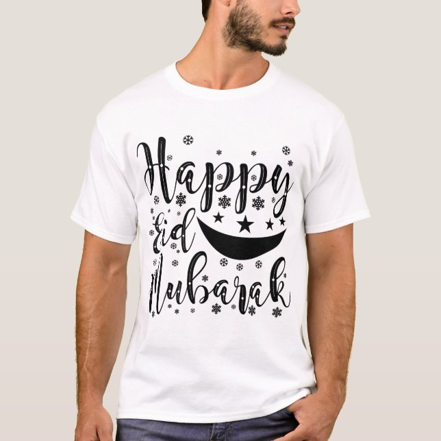 Lycklig Eid Mubarak T Shirt (Framsida)
