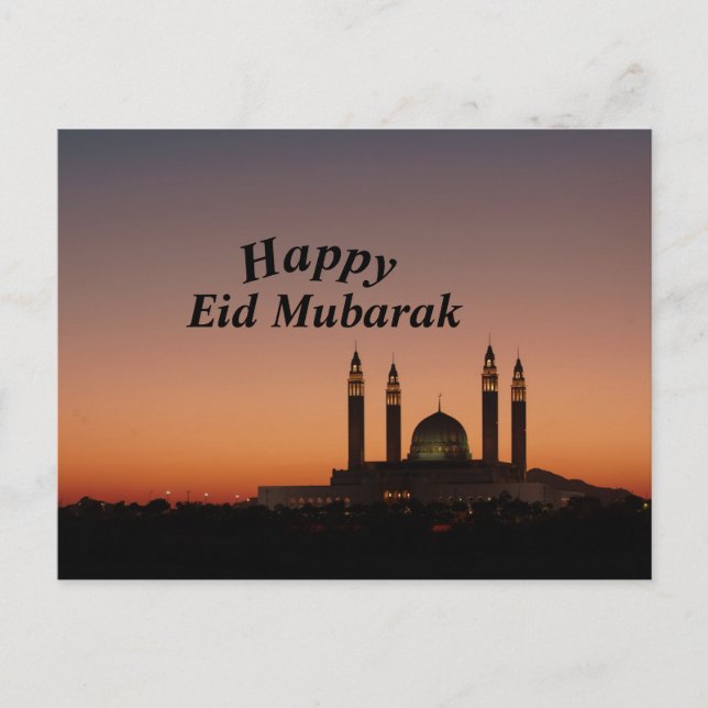 Lycklig Eid Mubarak Vykort (Framsida)