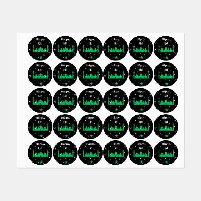Lycklig Eid Stickers (Ark)
