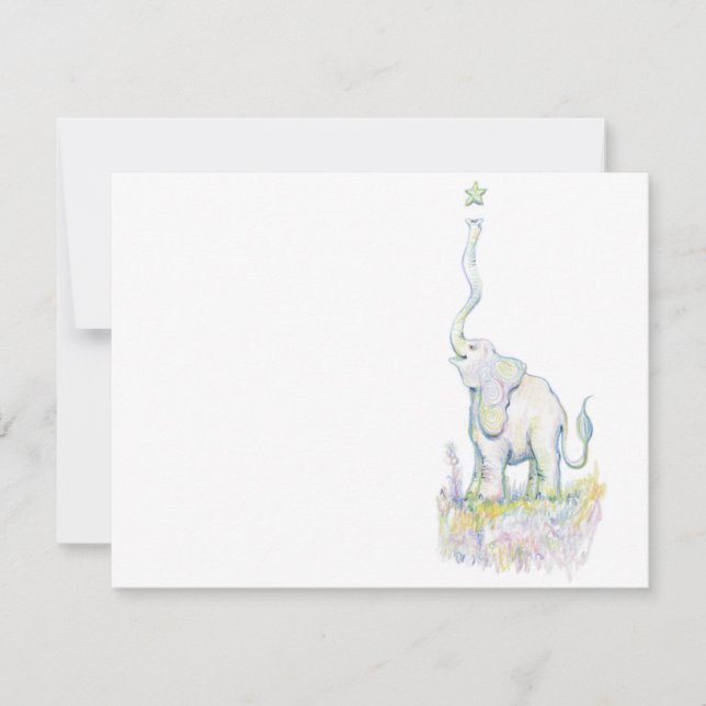 Lycklig Elefant Inbjudningar (Framsida)