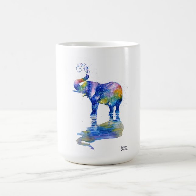 Lycklig elefant kaffemugg (Center)