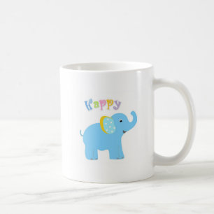 Lycklig elefantmugg kaffemugg