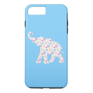 Lycklig Elephant Art Mönster Flower Cute Unik