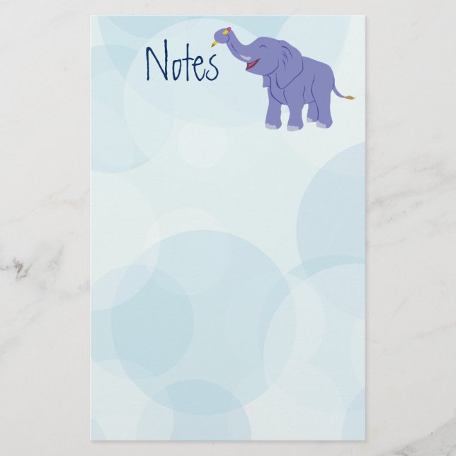Lycklig Elephant Brevpapper (Framsida)