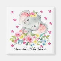 Lycklig Elephant Flicka Shower Favor