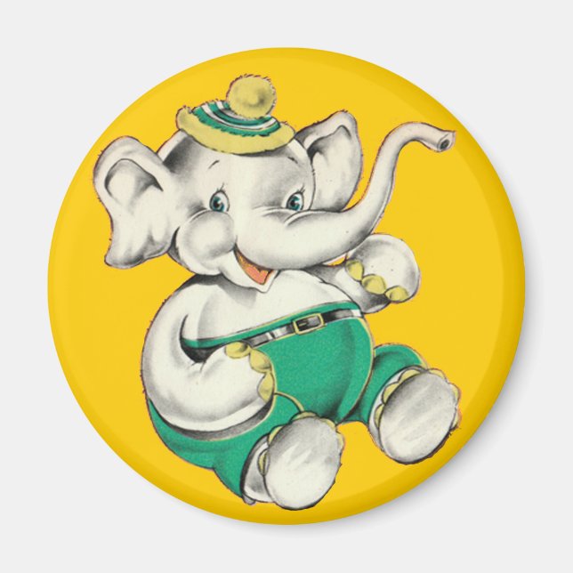 Lycklig Elephant Magnet (Framsidan)