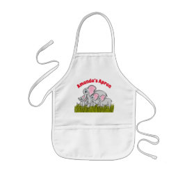 Lycklig Elephants Children's Apron Barnförkläde