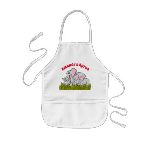 Lycklig Elephants Children's Apron Barnförkläde