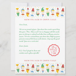 Lycklig Elf Helgdag Brev från Santa Julkort