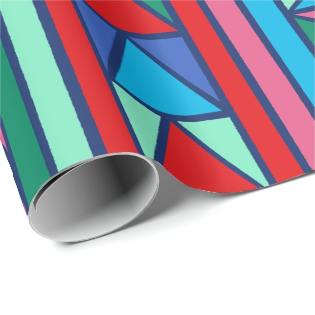 Lycklig Elves Graphic Gift Wrap Presentpapper (Rullad Hörn)