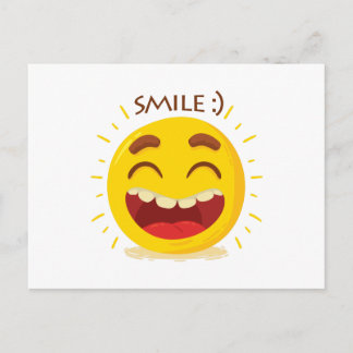 Lycklig Emoticon-vykort Vykort