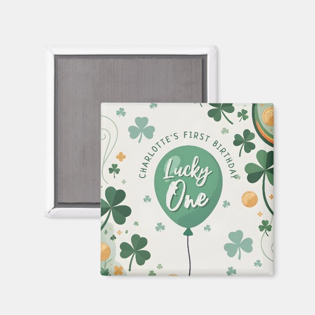 Lycklig En Första Födelsedag St Patricks Day Klöve Magnet (Front/Back)