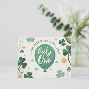 Lycklig En Första Födelsedag St Patricks Day Klöve Vykort