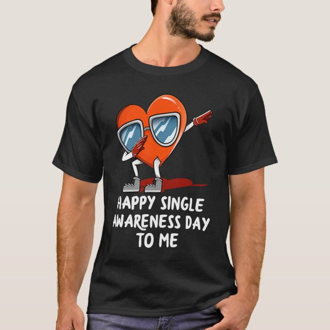 Lycklig - en informationsdag för mig Valentines da T Shirt (Framsida)