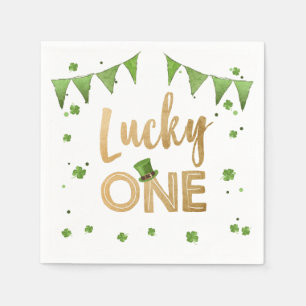 Lycklig en pojke för st patrick's pappersservett