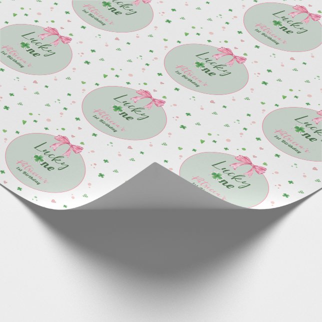 Lycklig En St Patrick Flicka Födelsedag Presentpapper (Hörn)
