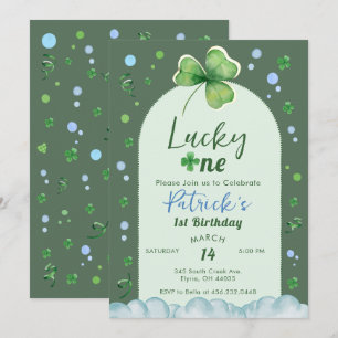 Lycklig en St Patricks pojke födelsedag Inbjudningar