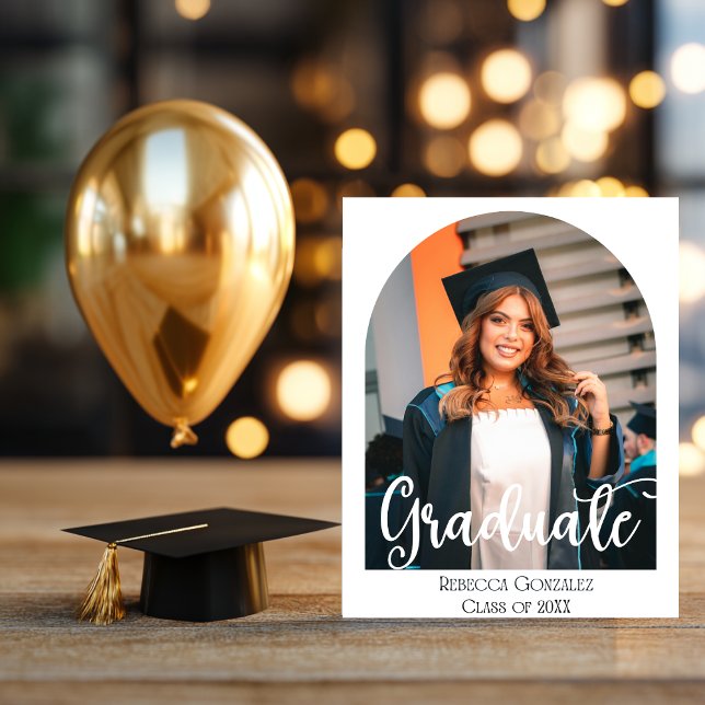 Lycklig examensinbjudningskort (Personalize this blissful Graduation invitation )