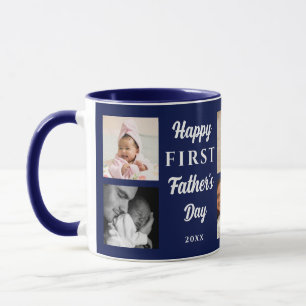 Lycklig fadersdag för första gången Navy Blue 8 Fo Mugg