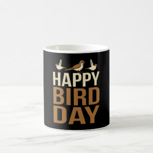 Lycklig fågeldag kaffemugg
